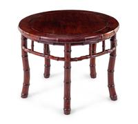 A Chinese Rosewood 'Imitation Bamboo' Round Table