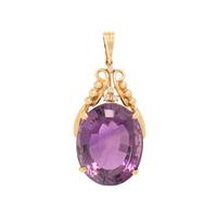 AMETHYST AND DIAMOND PENDANT