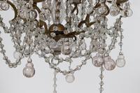 A Neoclassical Cut-Glass Six-Light Waterfall Chandelier