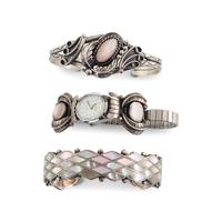 Assortment of Navajo and Zuni Silver and Shell Jewelry