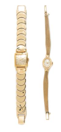 A Collection of 14 Yellow Gold Wristwatches, 32.70 dwts.