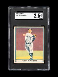 A 1941 Play Ball Joe DiMaggio Baseball Card No. 71 (SGC 2.5 GOOD+)