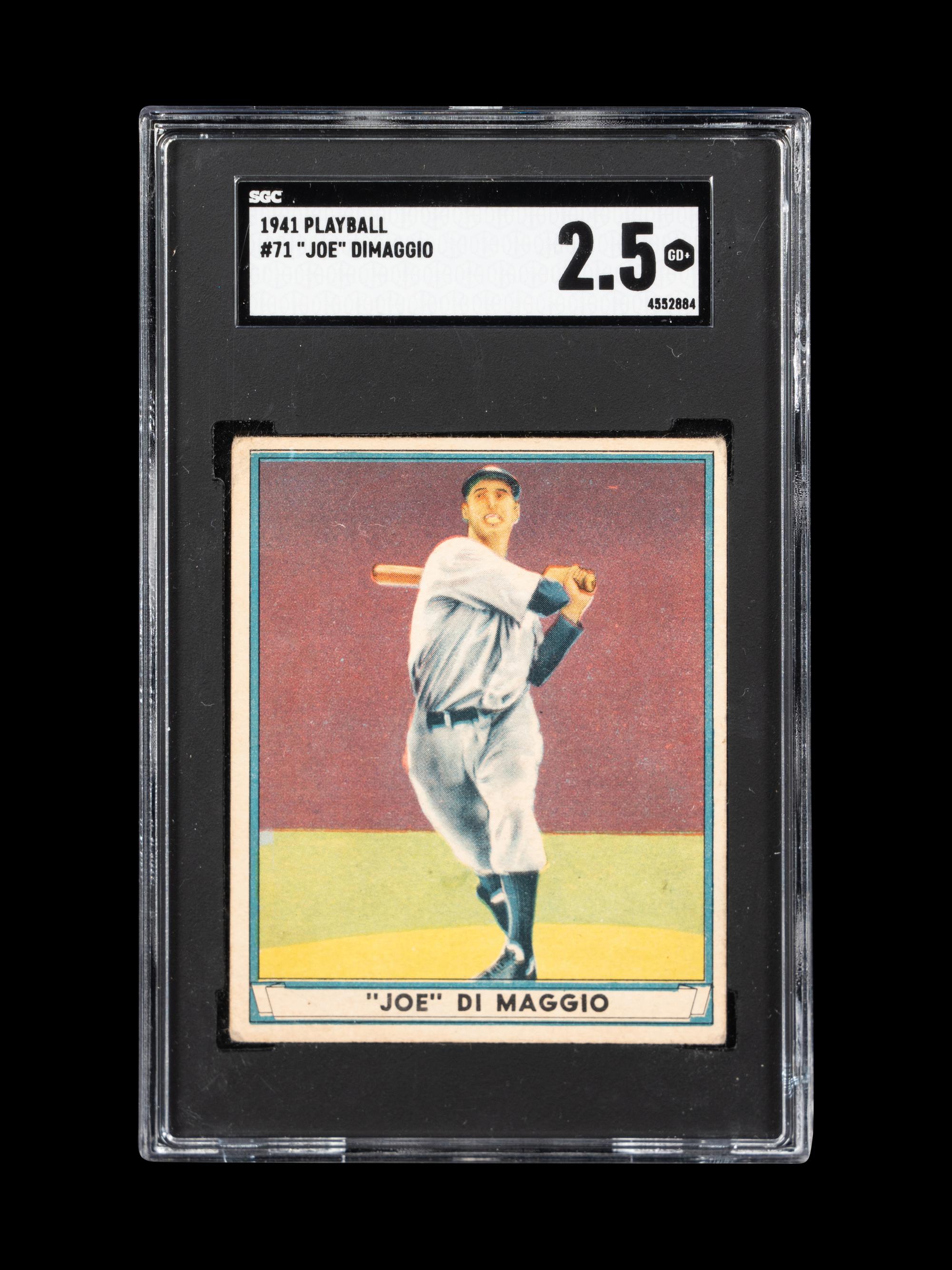 A 1941 Play Ball Joe DiMaggio Baseball Card No. 71 (SGC 2.5 GOOD+)