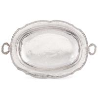 Spanish Colonial silver oblong serving dish South American, possibly Bolivia or Peru, late 18th century