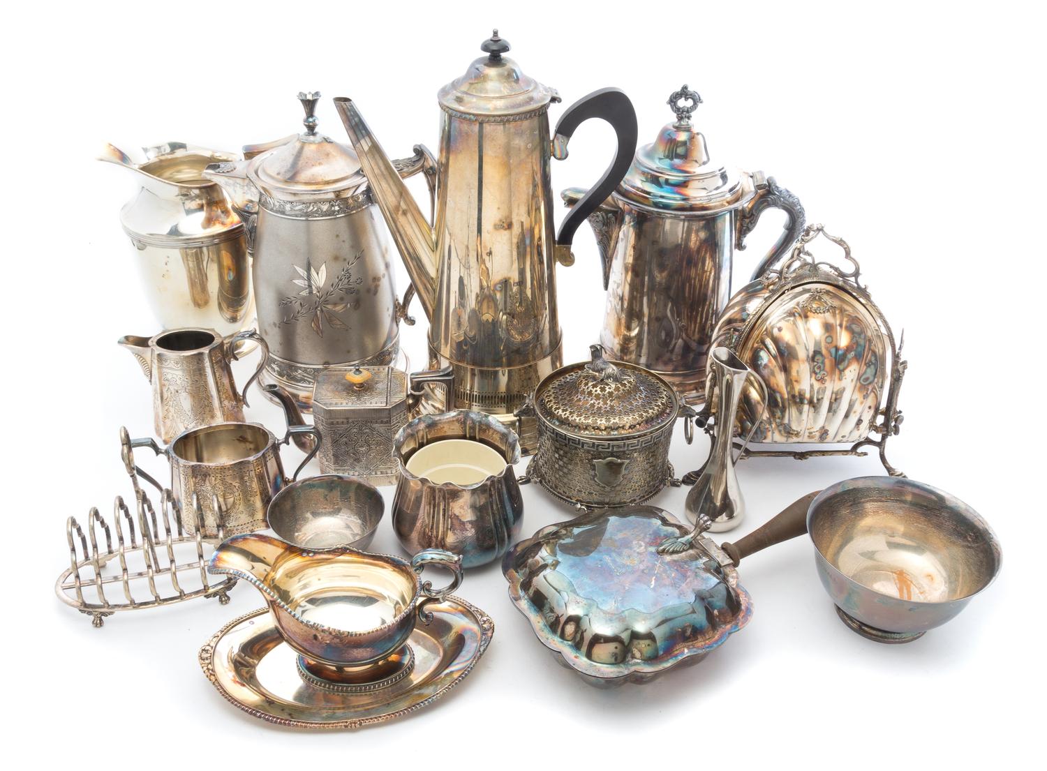 A Collection of Silver-plate Serving Articles Height of first 9 1/2 inches. — 20TH CENTURY