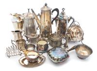 A Collection of Silver-plate Serving Articles Height of first 9 1/2 inches. — 20TH CENTURY