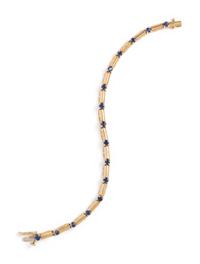 YELLOW GOLD AND SAPPHIRE BRACELET