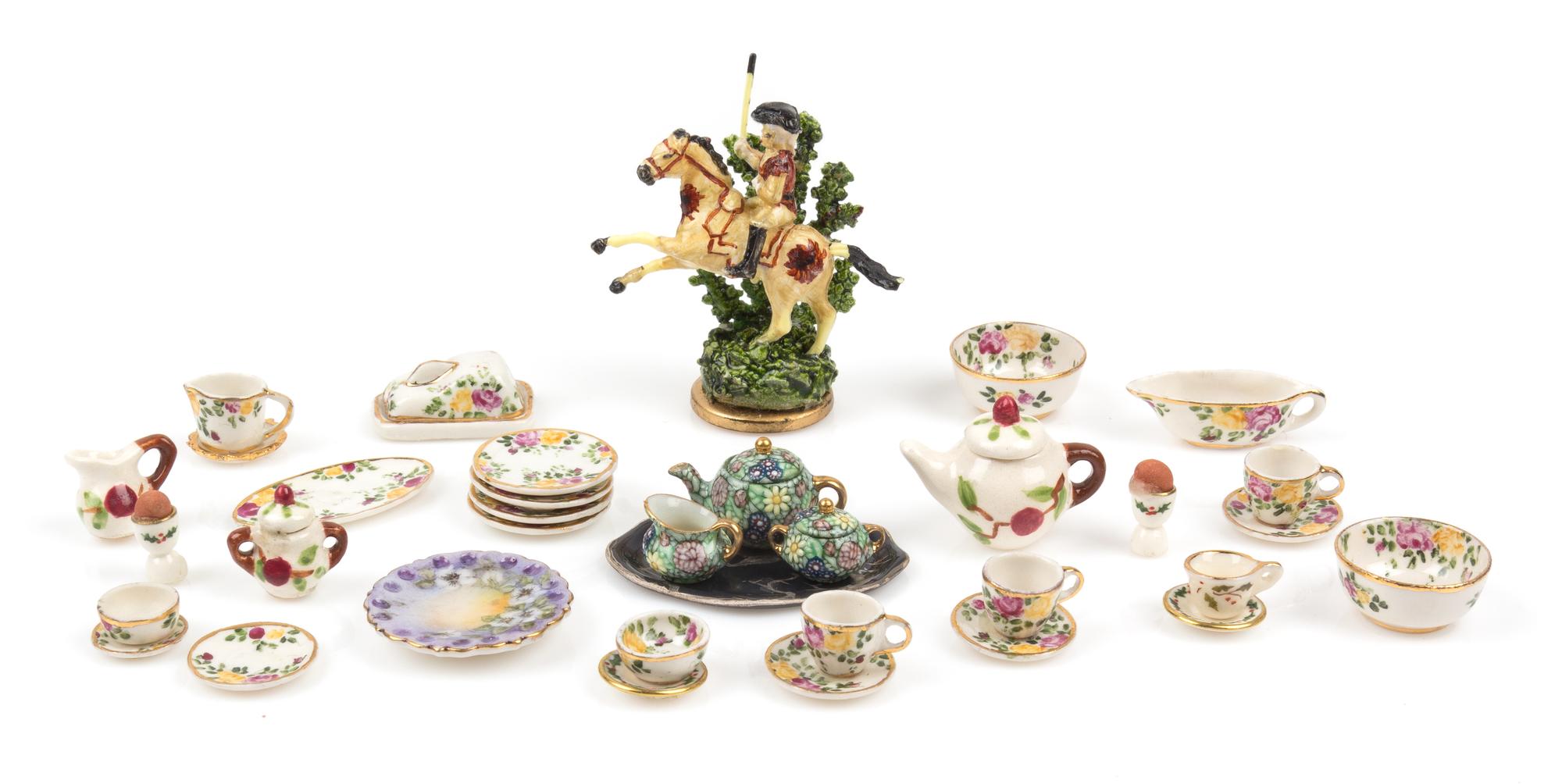 A Collection of Porcelain and Pottery Articles Height 1 7/8 inches. — Various Makers