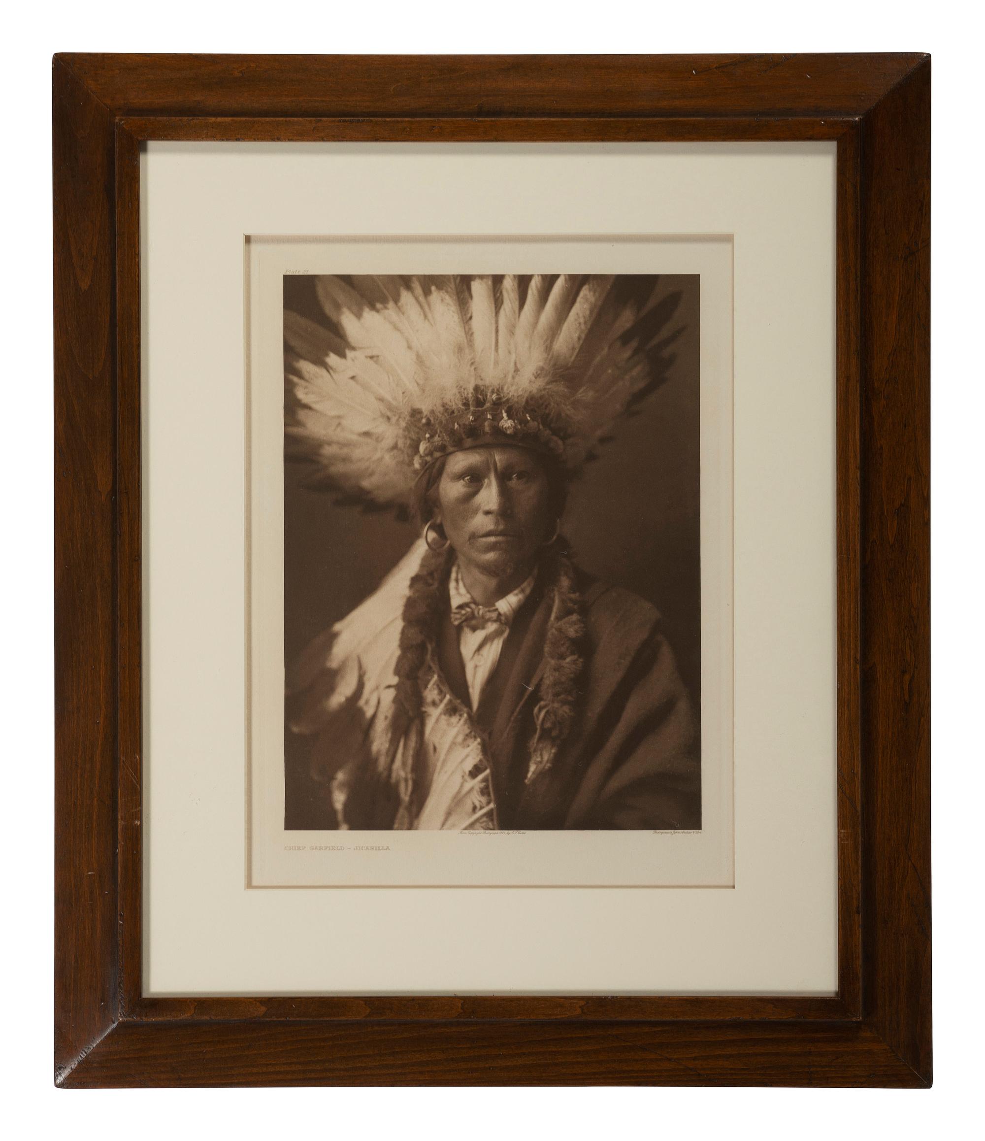 CURTIS, Edward (1868-1952). Group of 22 photogravures, most from portfolio 1 of The North American Indian.