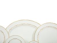 A Royal Worcester Gold Chantilly Porcelain Dinner Service
