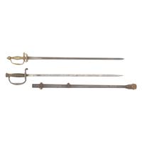 Two Children's Swords: Brass Hilted Small Sword and 1860 Staff & Field Style