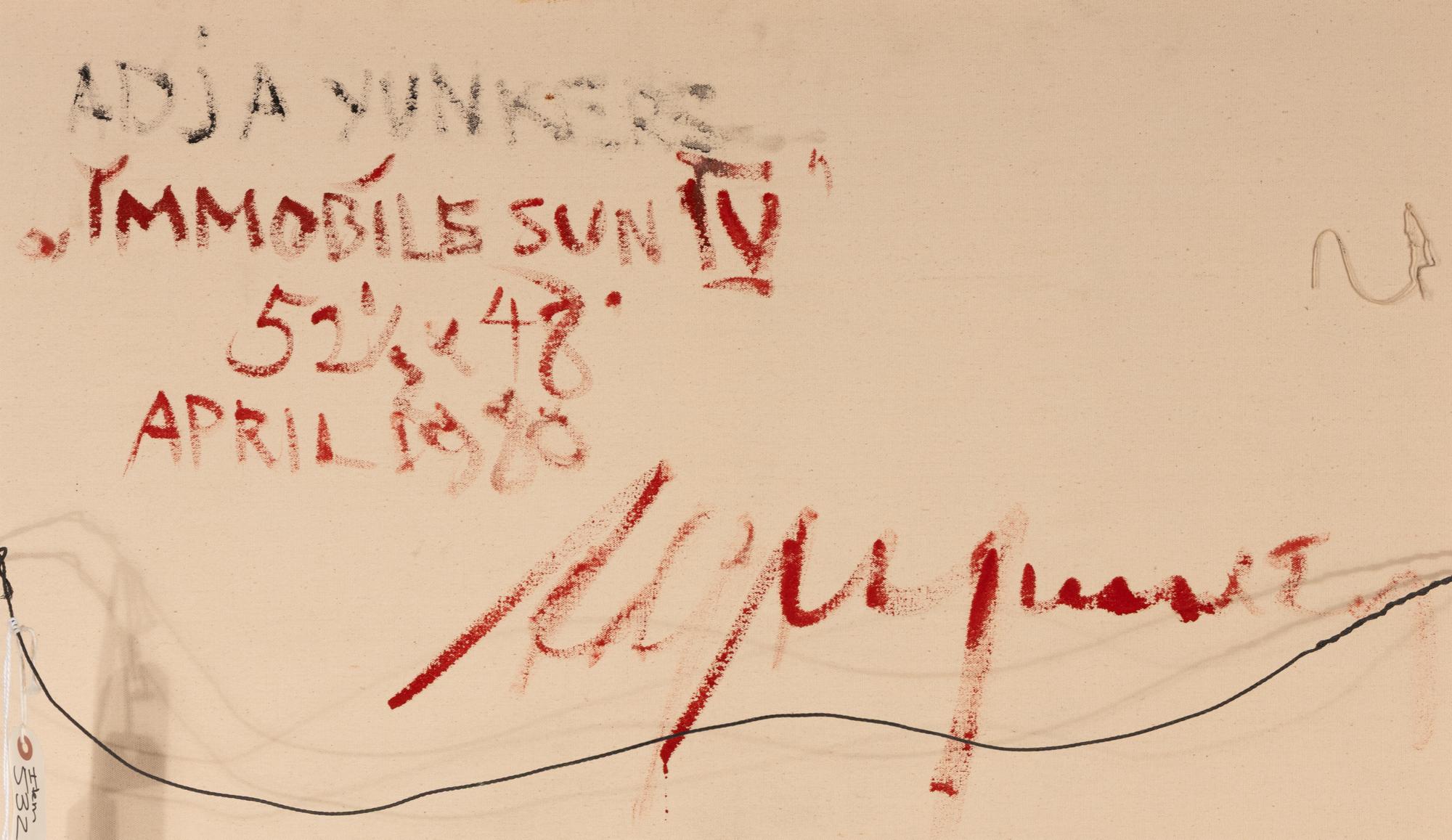 Adja Yunkers (American/Latvian, 1900-1983) — Immobile Sun IV , 1980