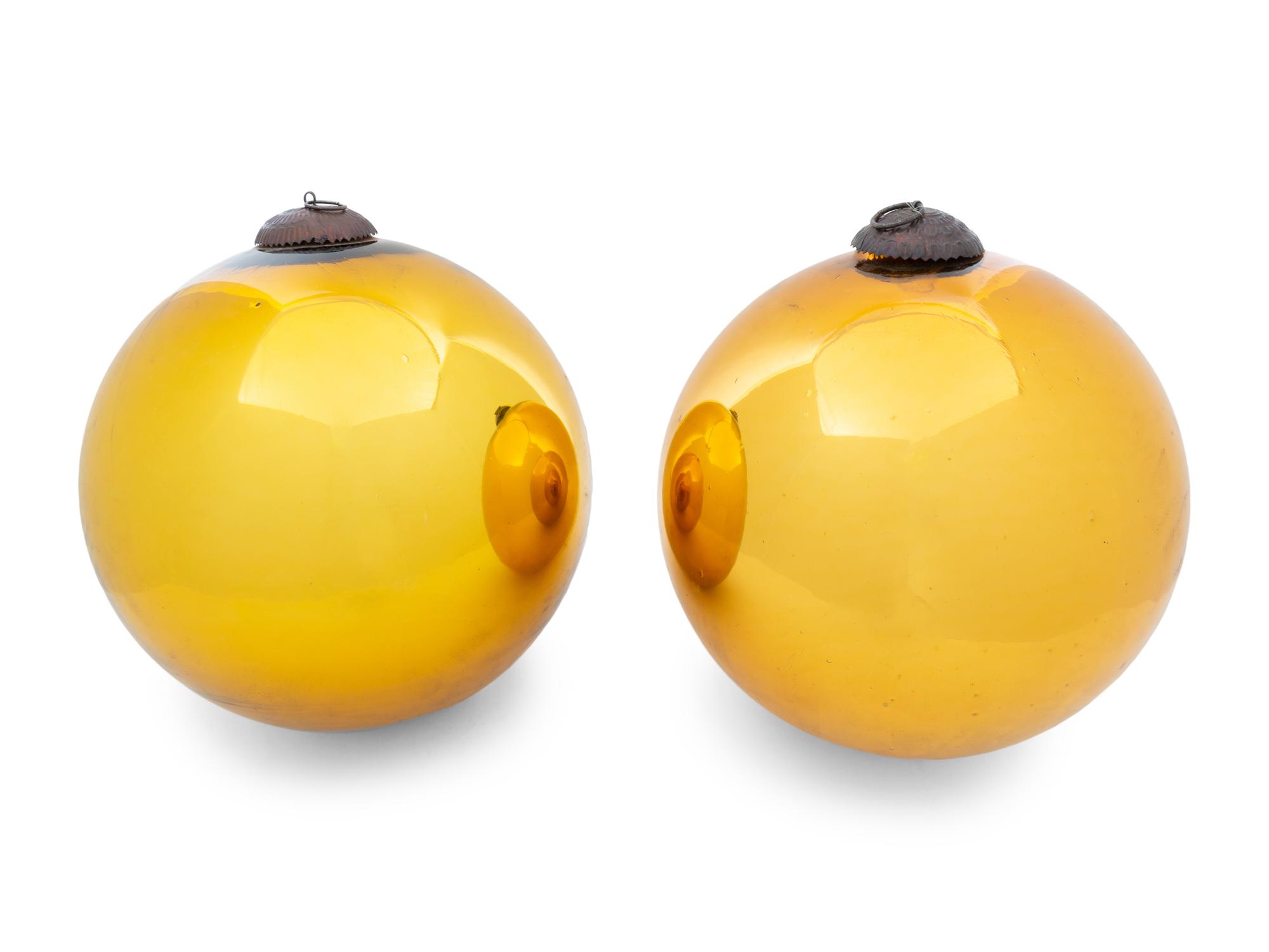 A Group of Three Large Kugel Ball Ornaments