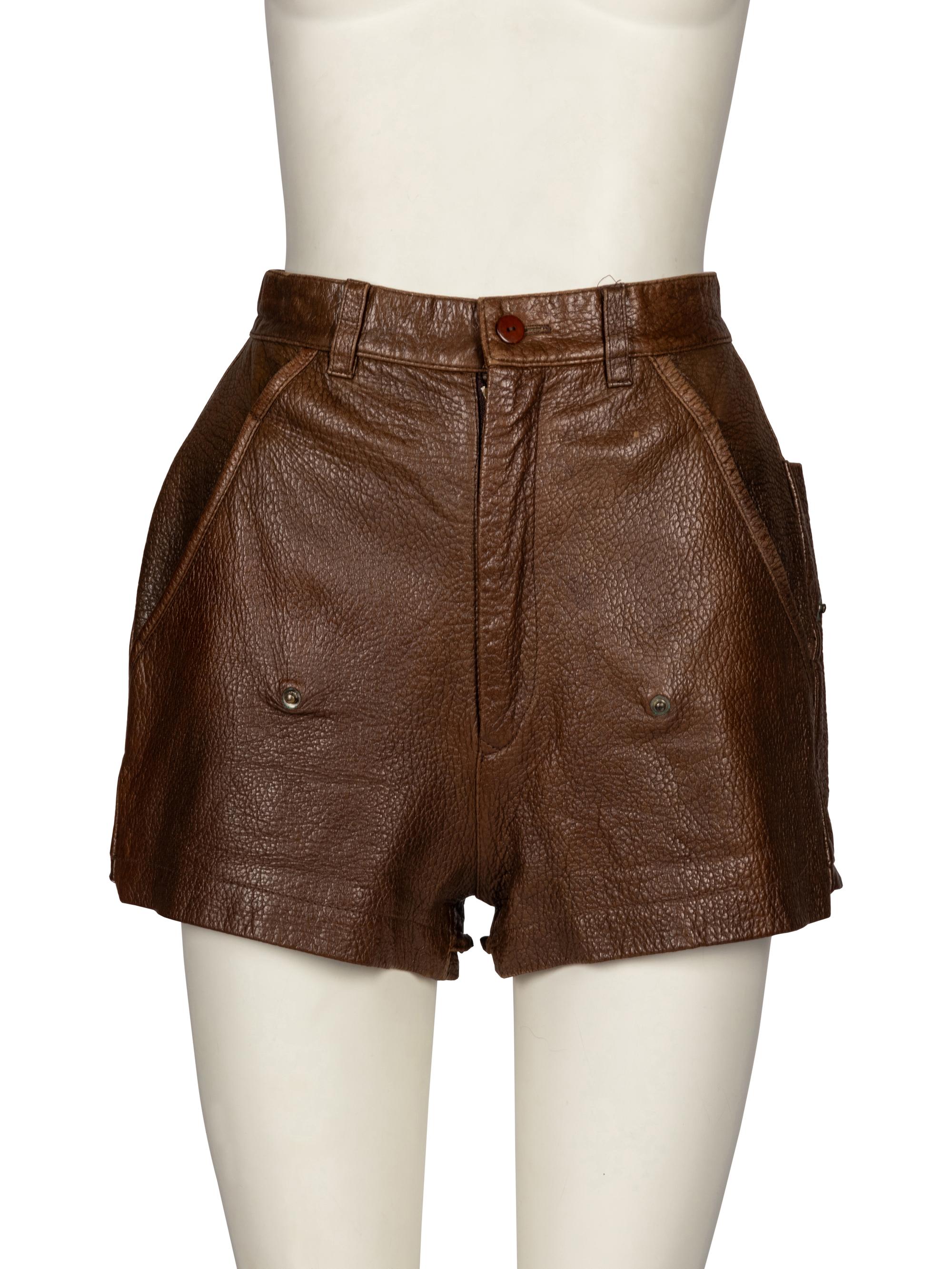 Issey Miyake, Convertible Leather Pants/Shorts, 1980's