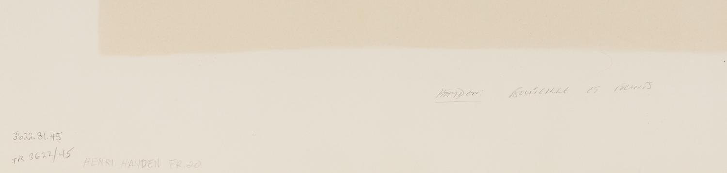 A Group of Four Prints (Bouteille et Fruits; Paysage Vert; Thiere Rouge Et Bleu; La Colline Rouge) , 1968