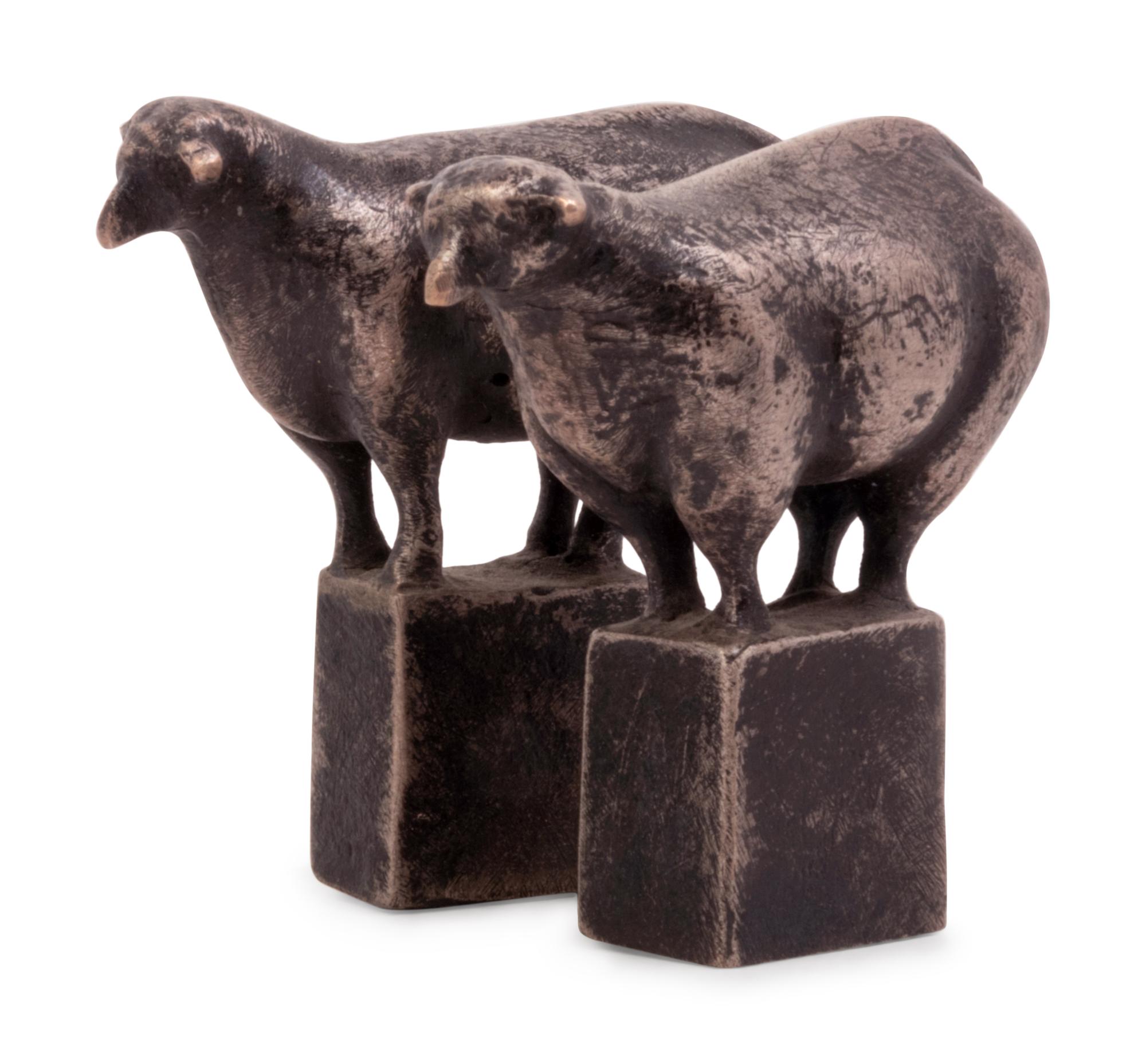 Three Metal Figural Group s