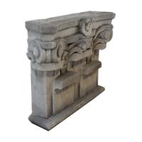 A Pair of Limestone Pilaster Capitals from the Chicago Mercantile Exchange Building 46" W x 14" D x 37.5" H — United States, Circa 1927
