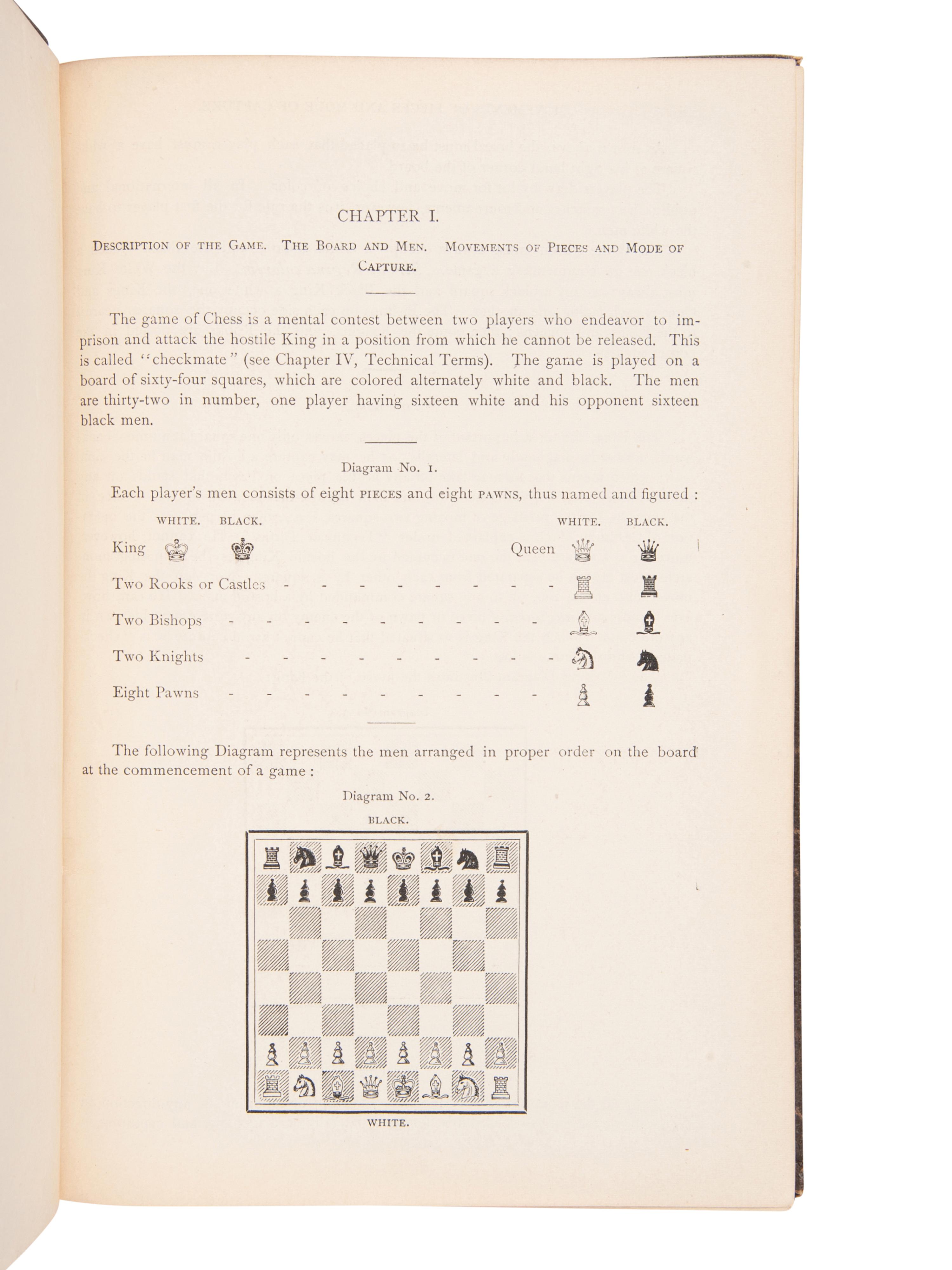 [CHESS]. A group of 3 works, comprising: