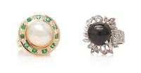 A Collection of 14 Karat Gold, Diamond and Multigem Rings, 12.50 dwts.