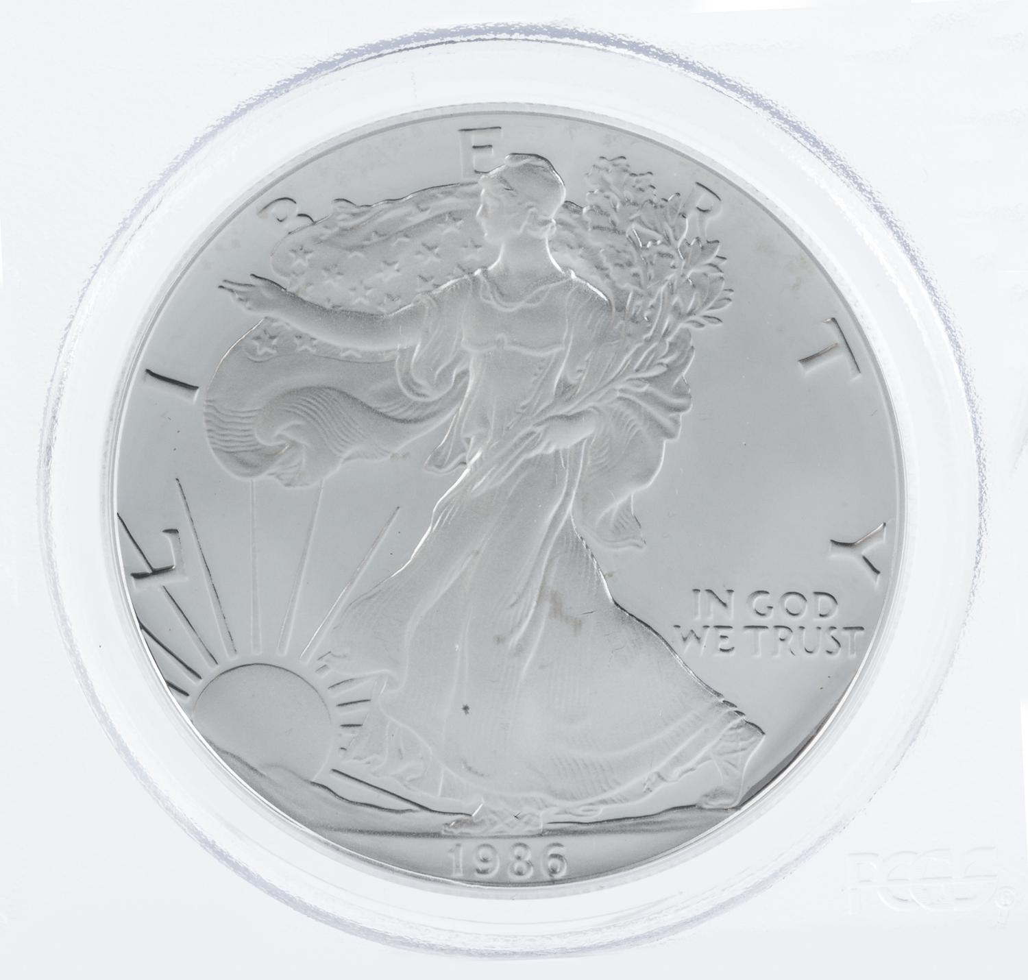A United States 1986-S Silver Eagle $1 Proof