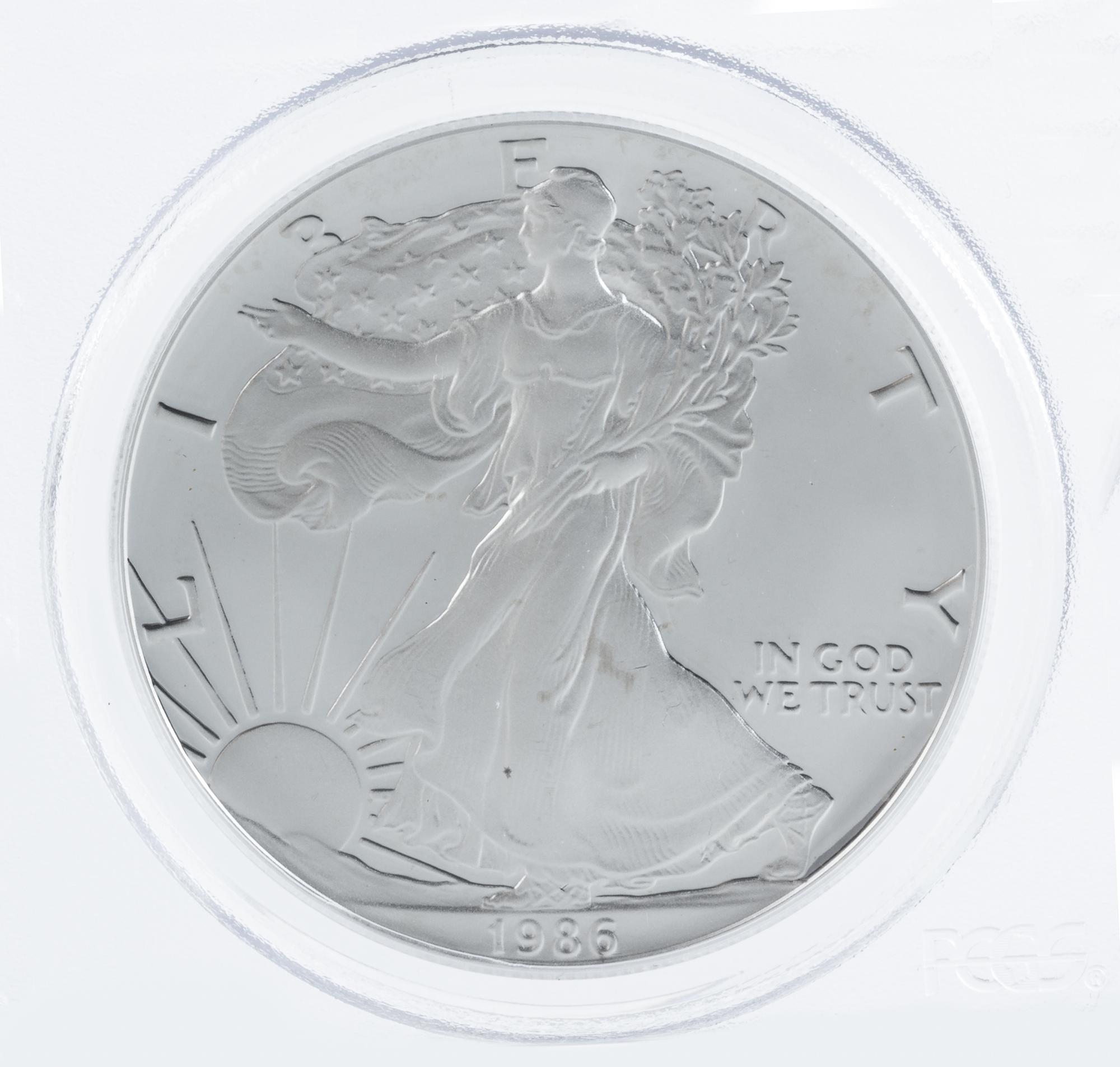 A United States 1986-S Silver Eagle $1 Proof