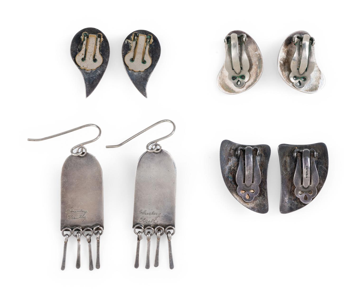 Navajo Silver and Turquoise Earrings
