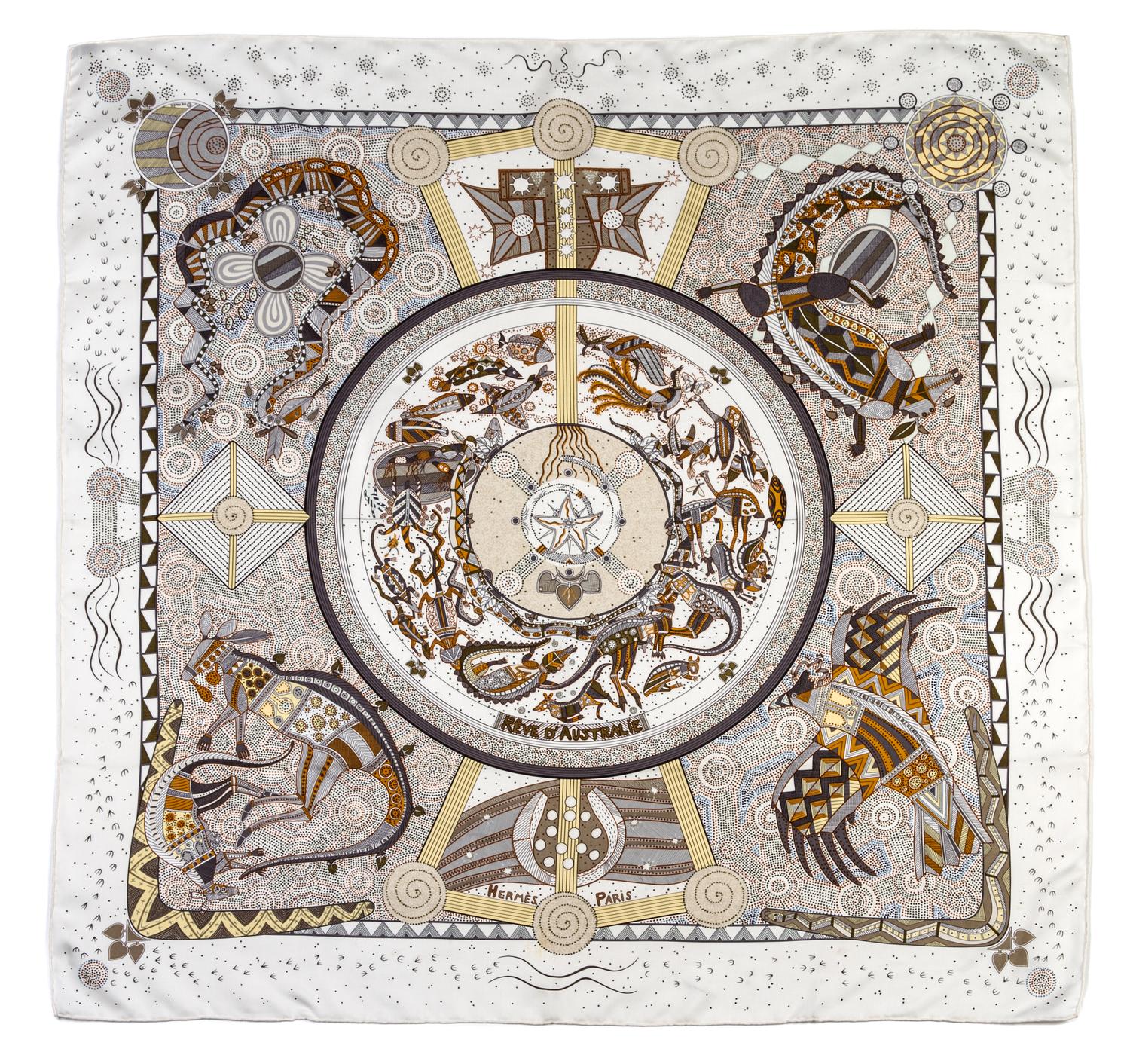 An Hermes Silk Scarf, 35 x 35 inches.