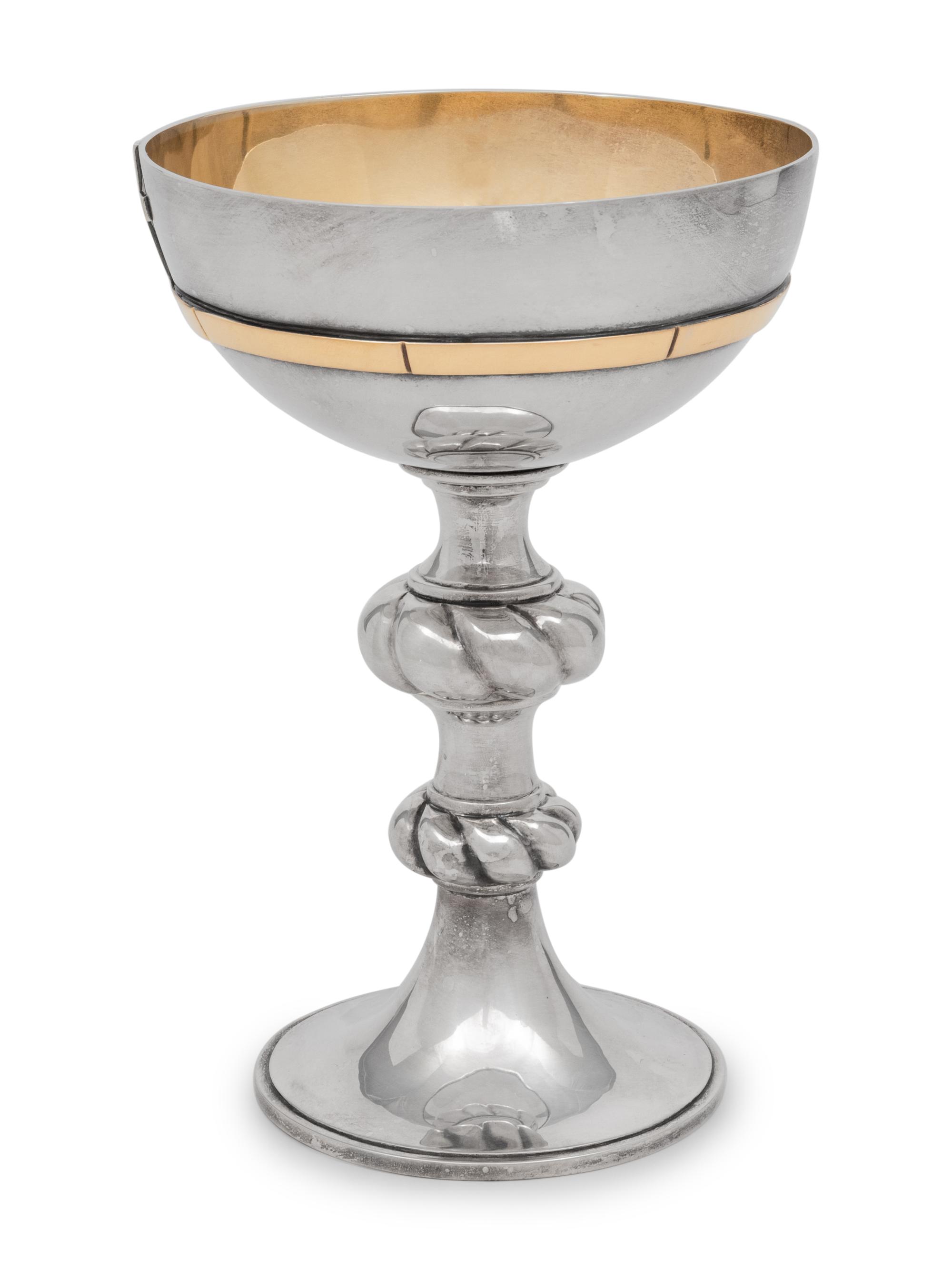 An American Parcel-Gilt Silver Chalice