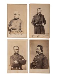 [CIVIL WAR - WESTERN THEATER]. A group of 8 CDVs of Union generals, incl. Grant, Halleck, Sherman, and Logan.
