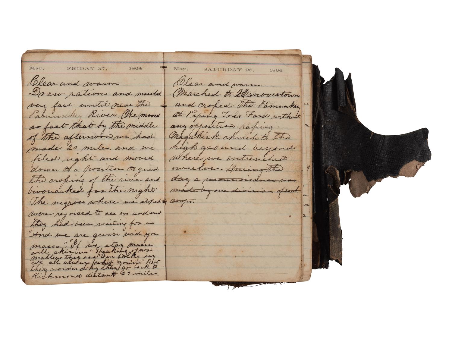 [CIVIL WAR]. War-date diaries, photography, and other ephemera associated with Sergeant Joseph H. Grant, Co. A, 110th Ohio Volunteer Infantry.