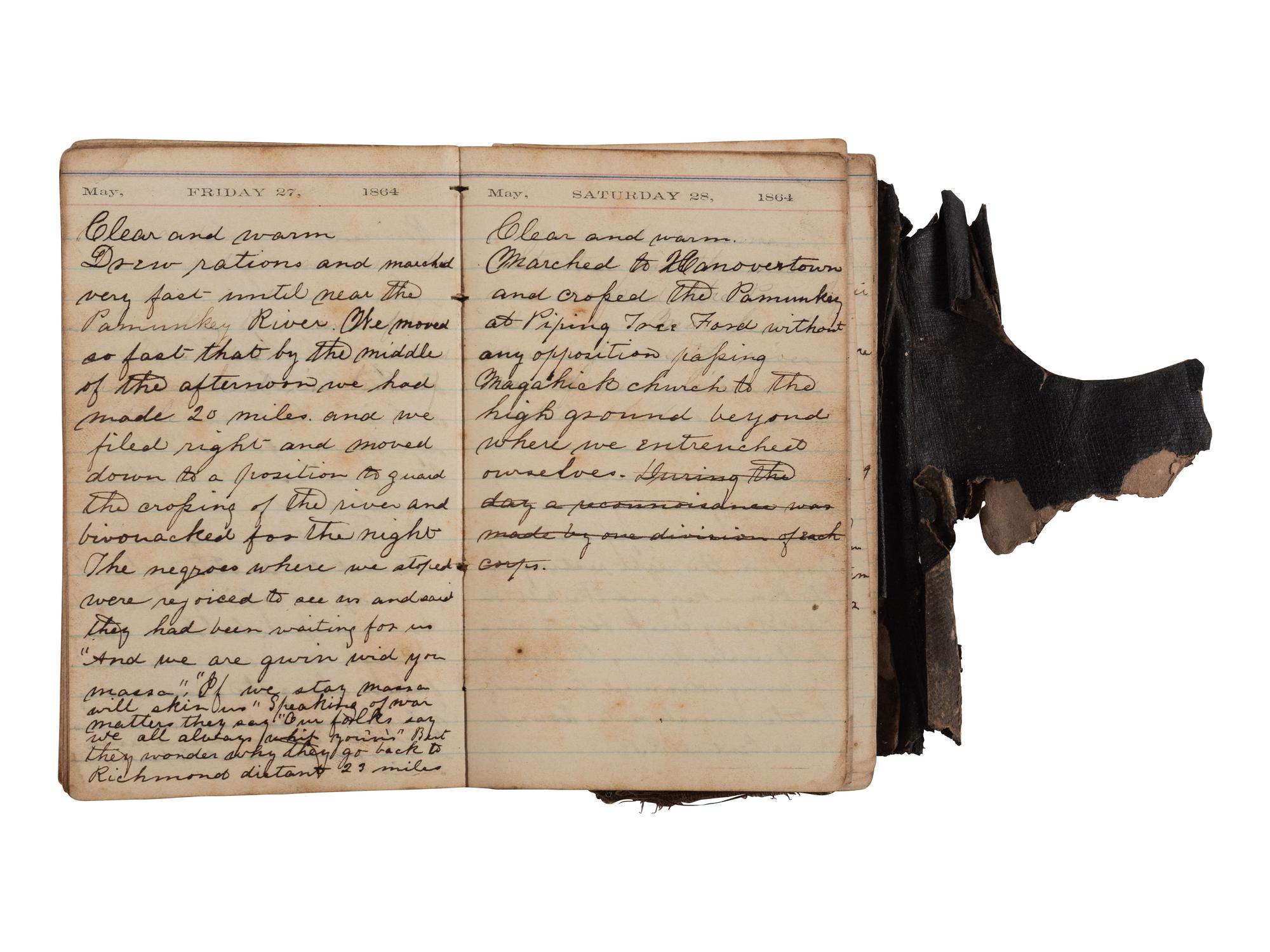 [CIVIL WAR]. War-date diaries, photography, and other ephemera associated with Sergeant Joseph H. Grant, Co. A, 110th Ohio Volunteer Infantry.