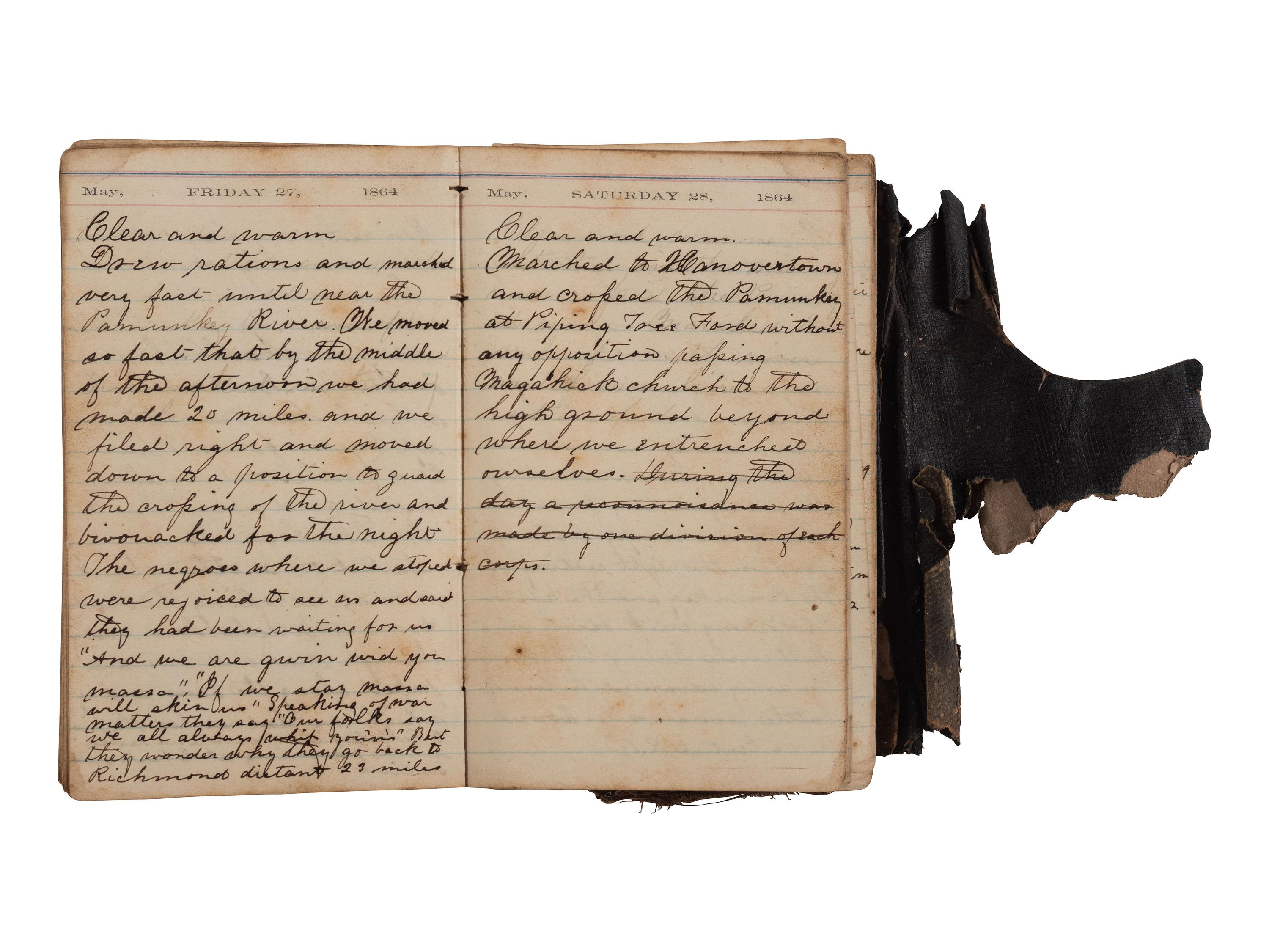 [CIVIL WAR]. War-date diaries, photography, and other ephemera associated with Sergeant Joseph H. Grant, Co. A, 110th Ohio Volunteer Infantry.