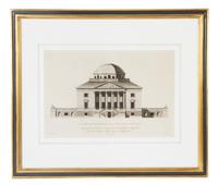 A Set of Six English Architectural Engravings, Height of plate 9 3/4 x width 14 3/4 inches.
