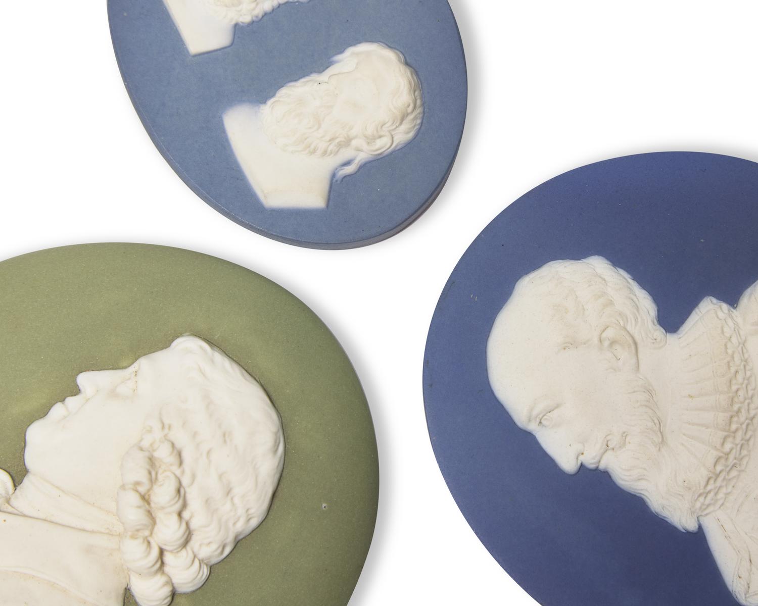 A Group of Five Wedgwood Plaques