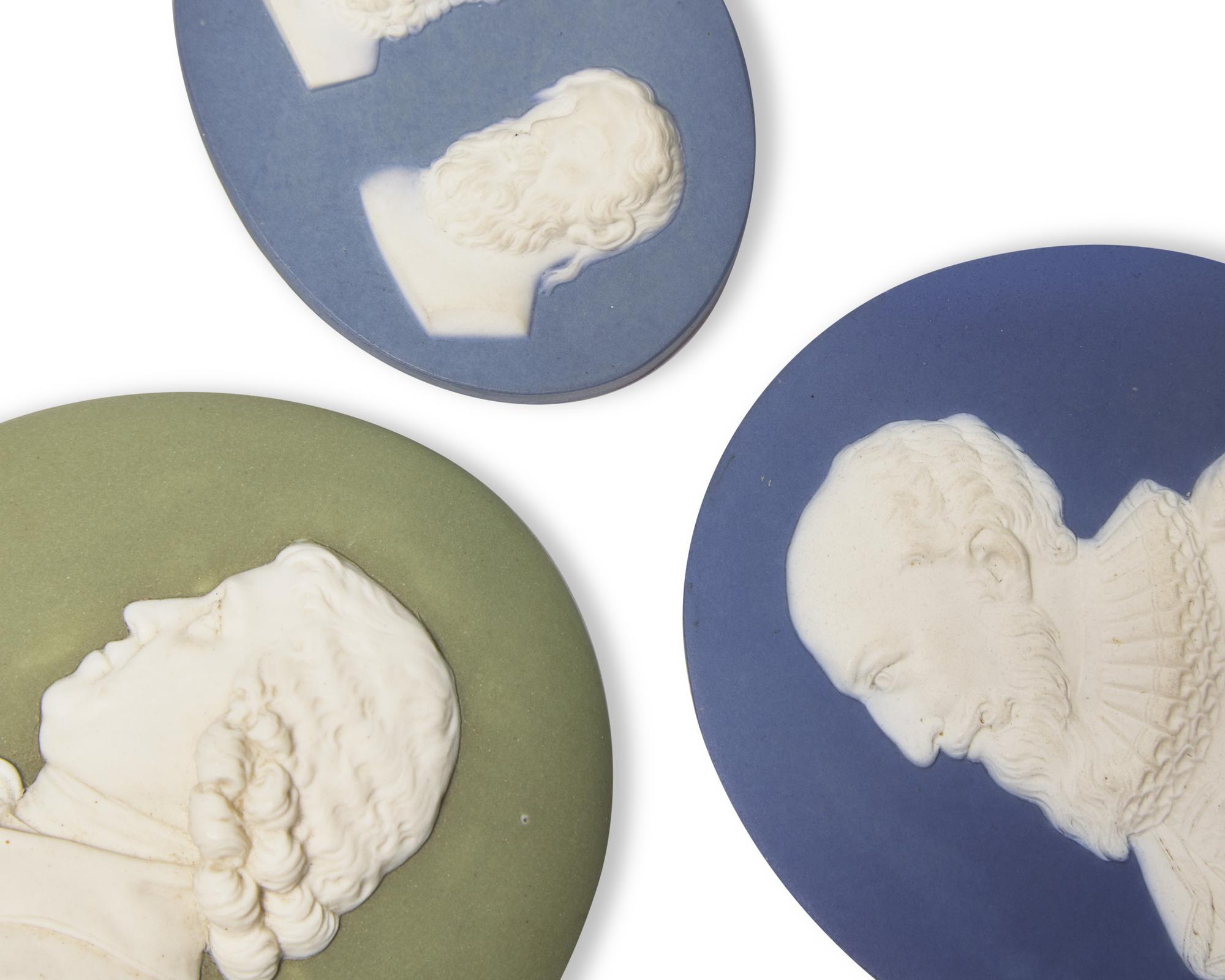 A Group of Five Wedgwood Plaques