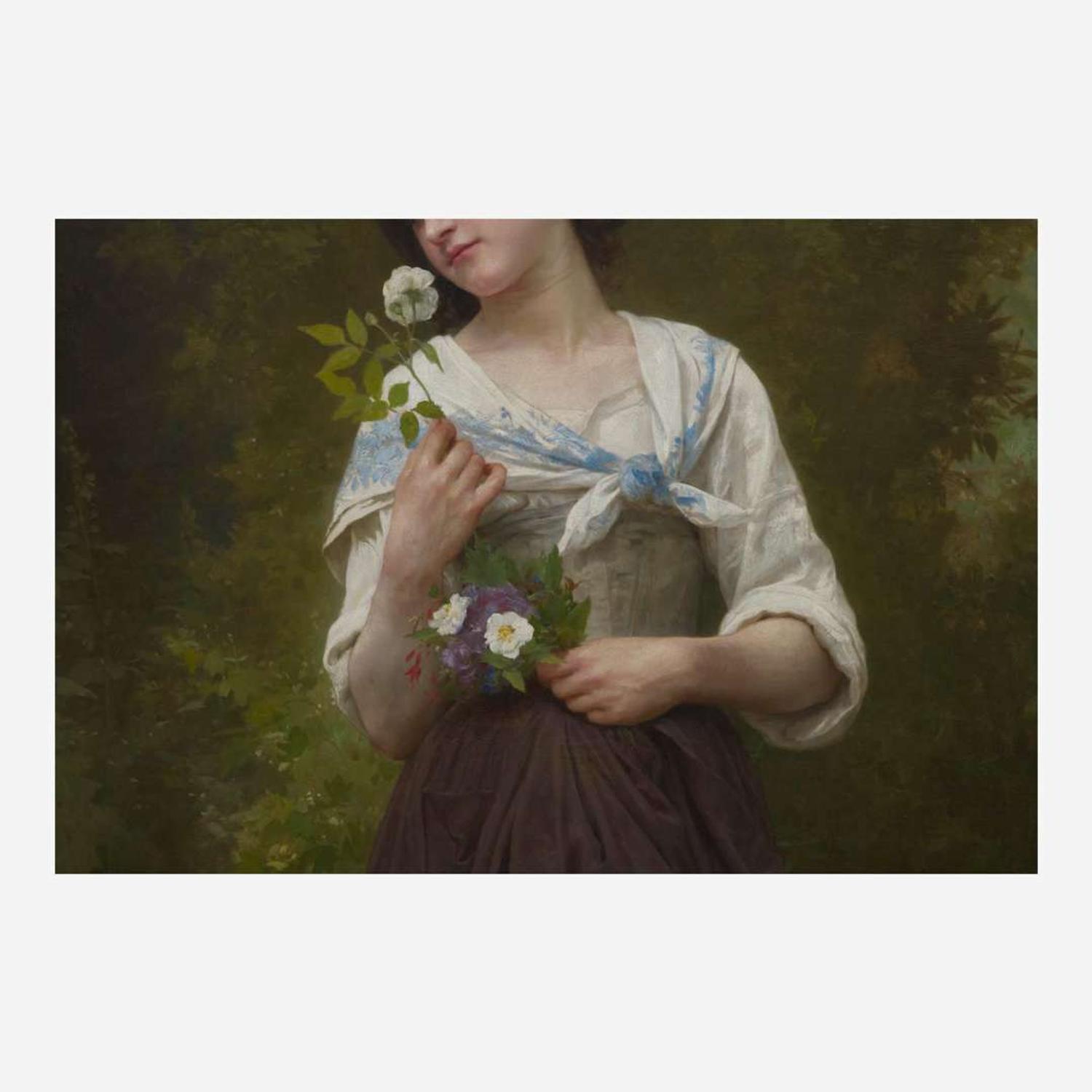 William-Adolphe Bouguereau (French, 1825–1905) La Fleur Préférée (also known as 'L'Odorat')