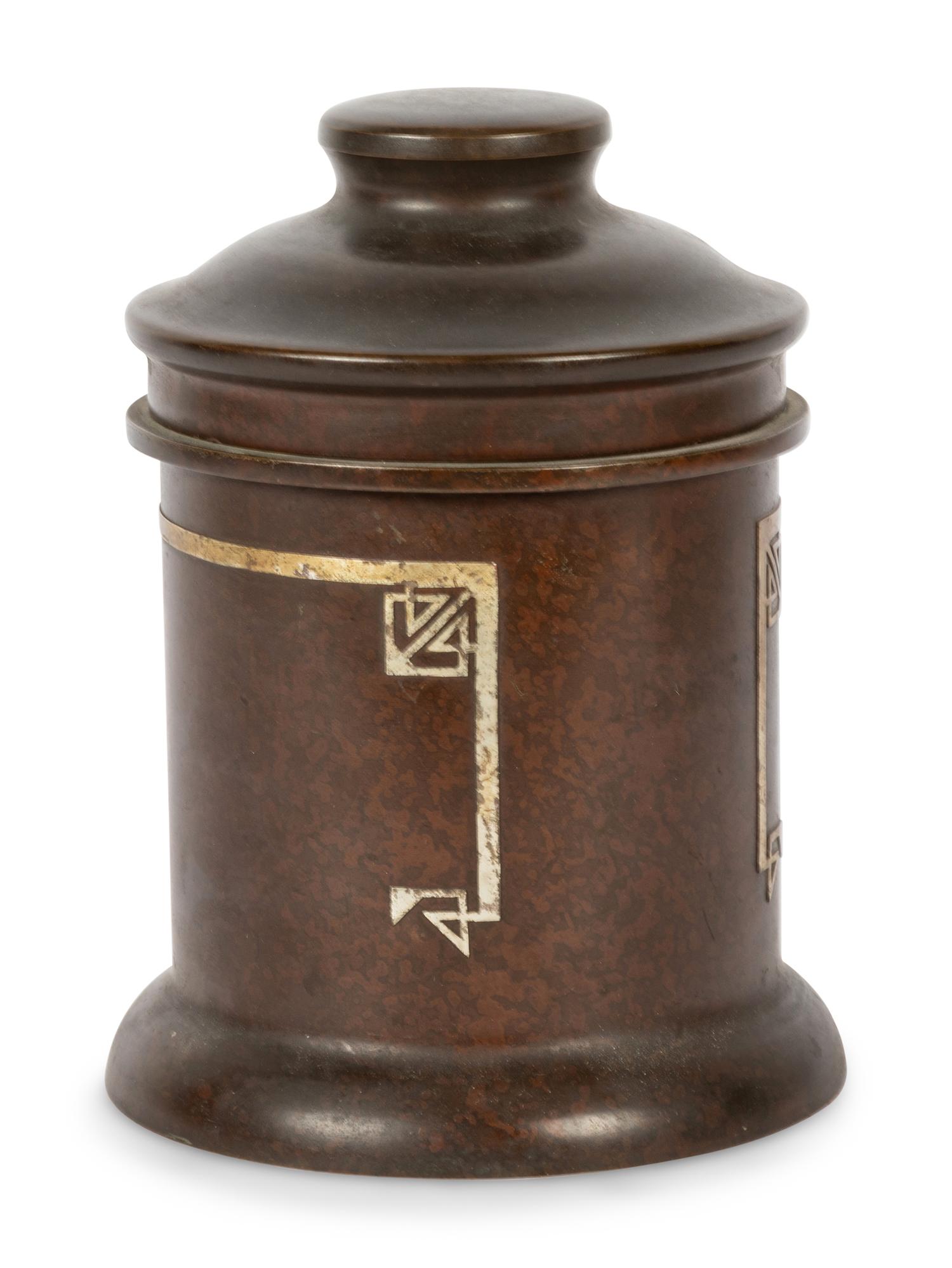 A Heintz Sterling on Bronze Humidor