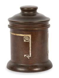 A Heintz Sterling on Bronze Humidor