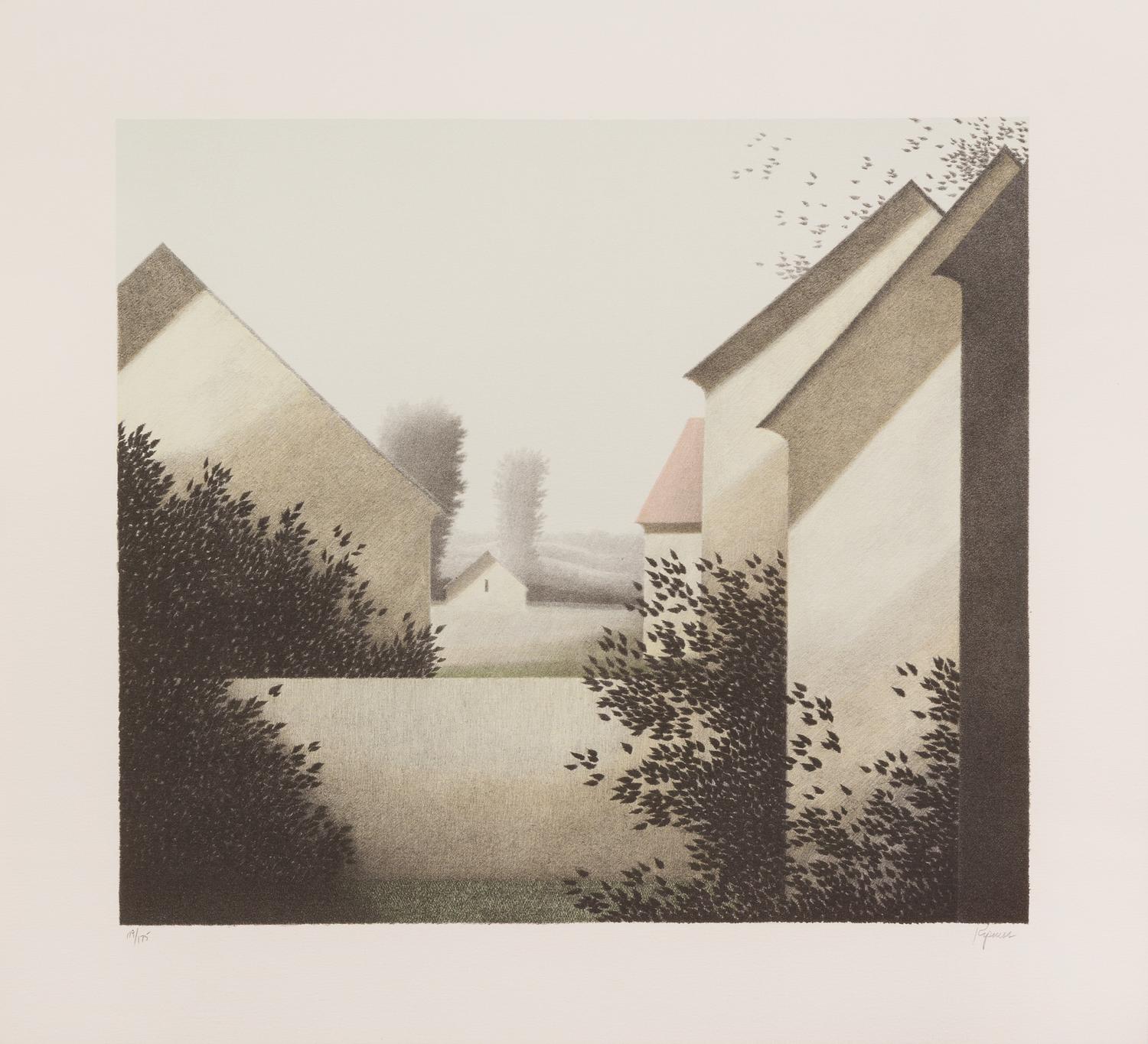 Robert Kipniss, (American, b. 1931), Rooftop Fragments