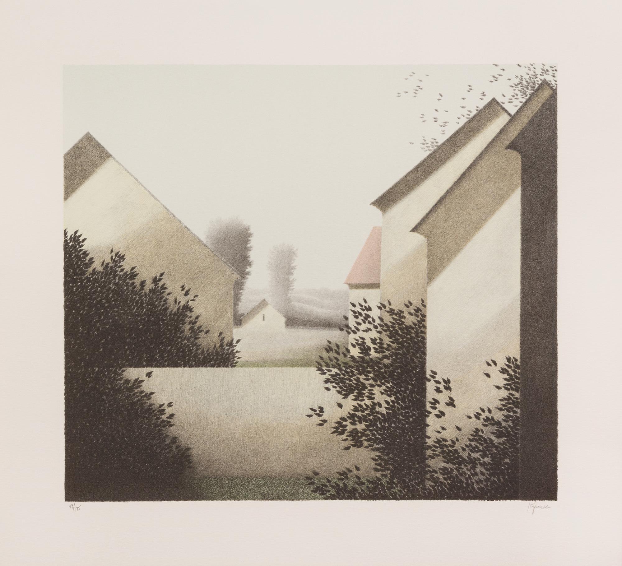 Robert Kipniss, (American, b. 1931), Rooftop Fragments