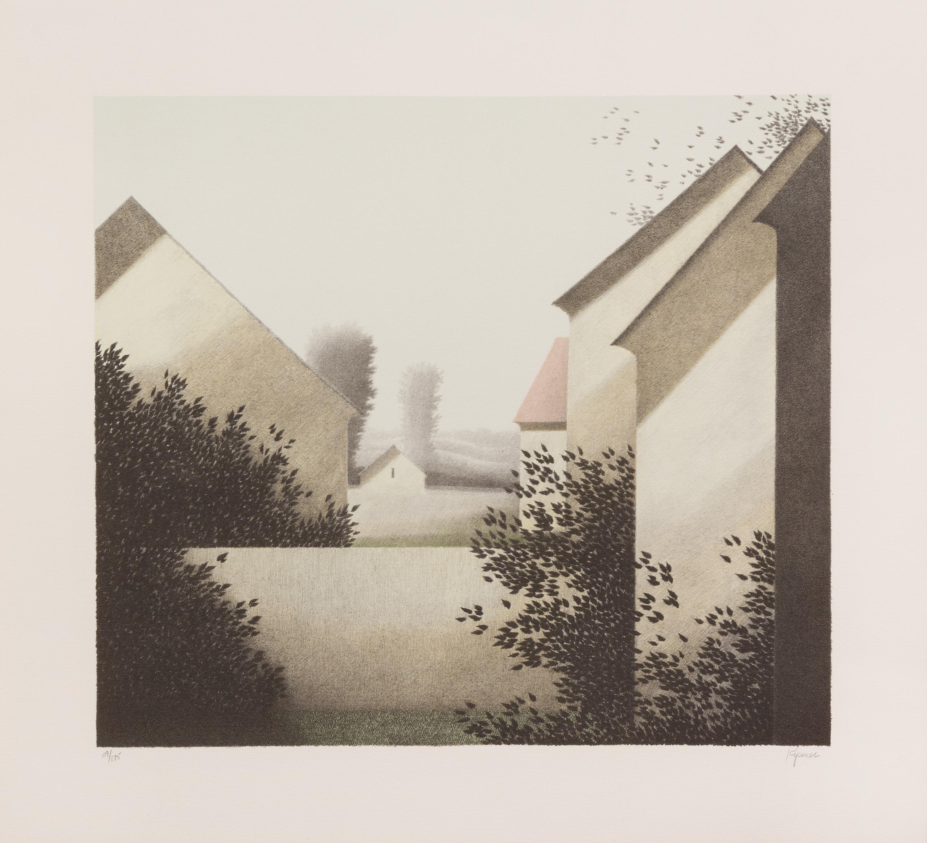 Robert Kipniss, (American, b. 1931), Rooftop Fragments