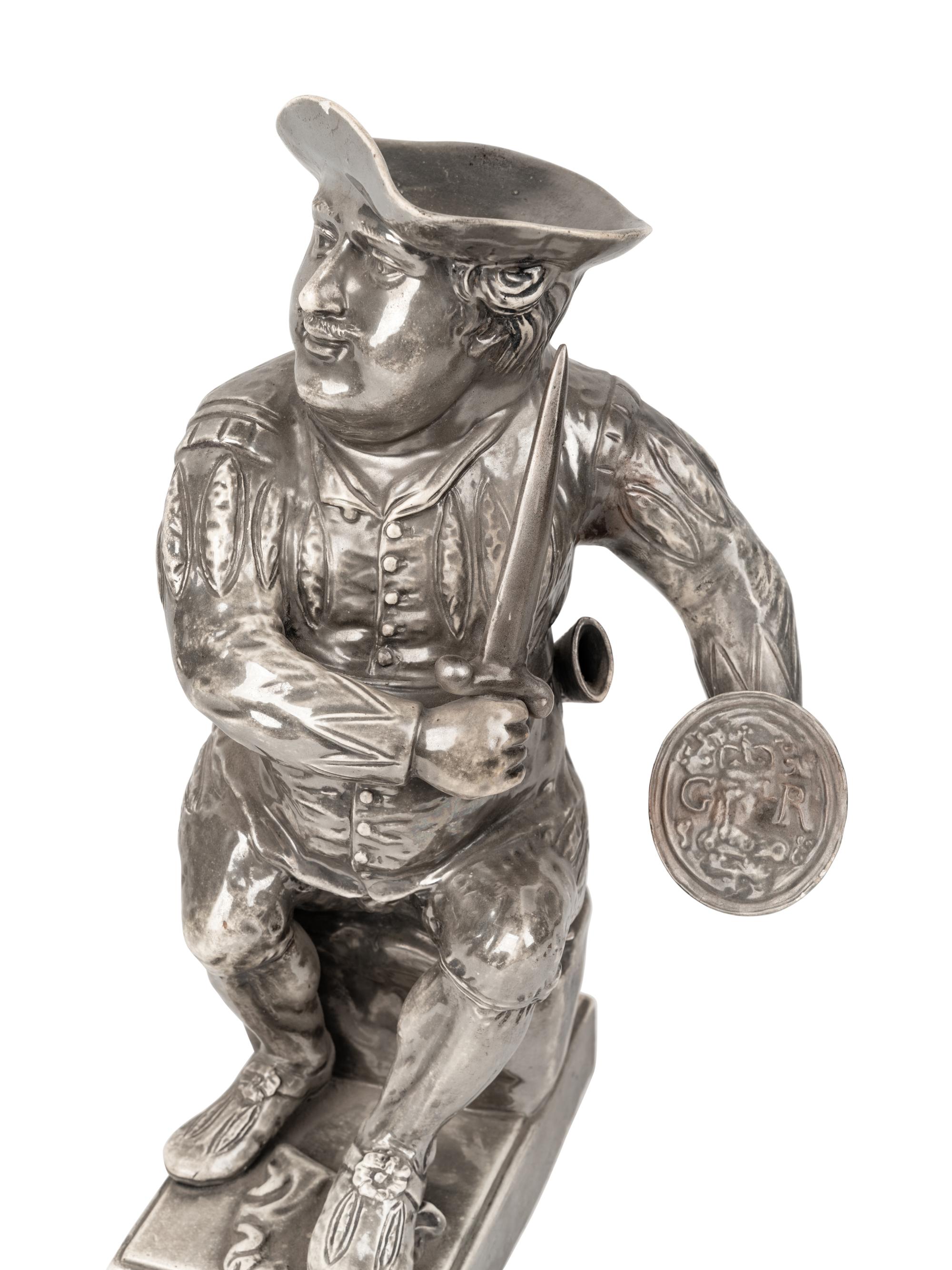 An English Silver Luster Ware Figure
