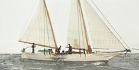 A Cased Marine Model Diorama by William Hitchcock (1928-2006)