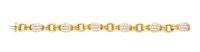 An 18 Karat Yellow Gold and Diamond Bracelet, 21.00 dwts.