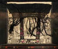 Four Chinese Painted Textile 'Wedding' Panels