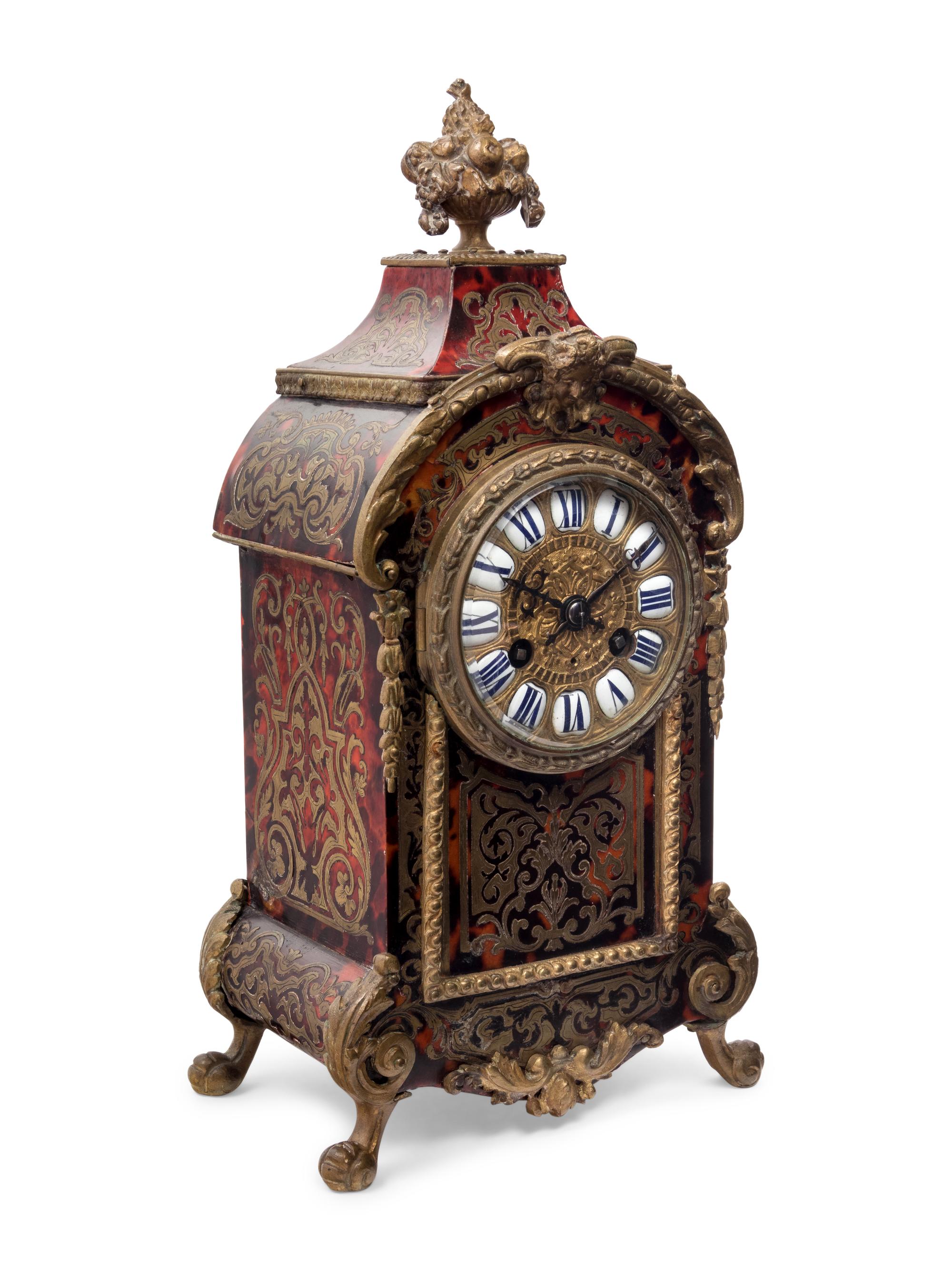 A Napoleon III Gilt Bronze and Tortoise Shell Mounted Boulle Marquetry Bracket Clock
