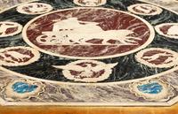 A Pair of Italian Grotto Style Painted and Parcel Gilt Tables