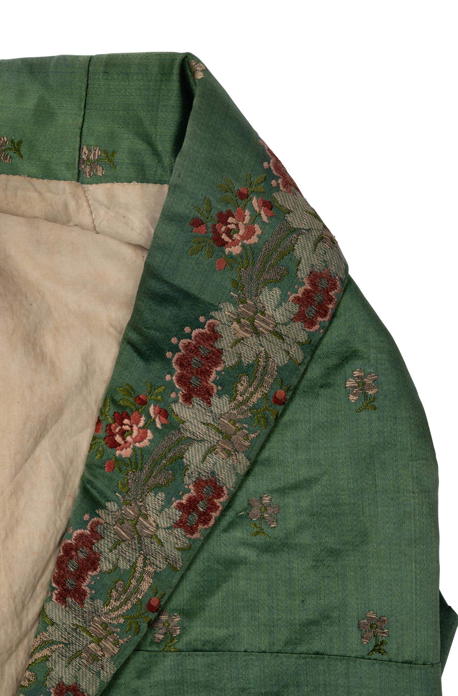 Men's Silk and Silver Brocade Waistcoat, Late 18th - Early 19th Century
