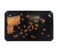 A Contemporary Black and Gilt Painted Low Table
