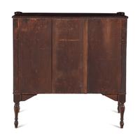 A Federal Spiral-Twist Carved Mahogany Bow Front Chest of Drawers